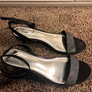 FIONI Clothing Black Sparkle Heels